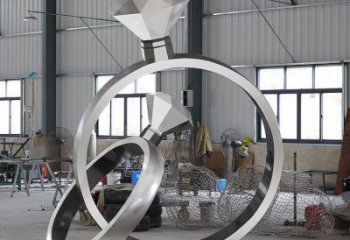 藝術(shù)鉆戒雕塑觀賞型，街景小品，鉆戒雕塑主題常用